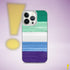 Gay Male Pride Flag Brush Strokes Clear Case for iPhone®